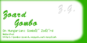 zoard gombo business card
